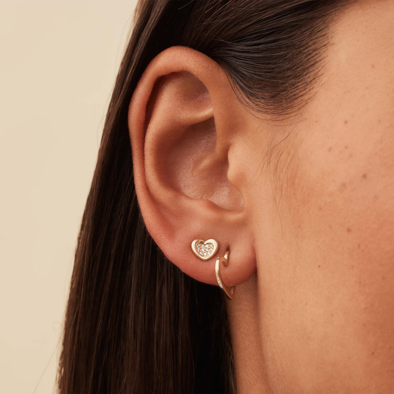 Beloro Jewels Della Spiga Giulia 9 carat gold Ear Studs BO360063-zoom-