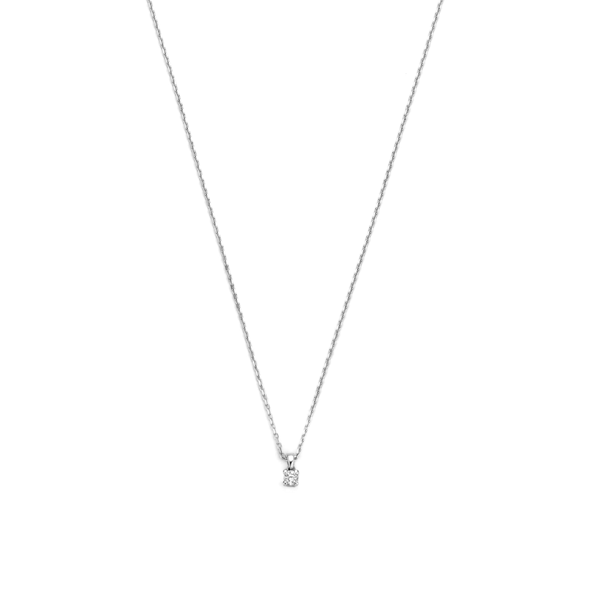 Isabel Bernard De la Paix Céline 14 Carat Whitegold Necklace | diamond 0.05 ct | IBD350004