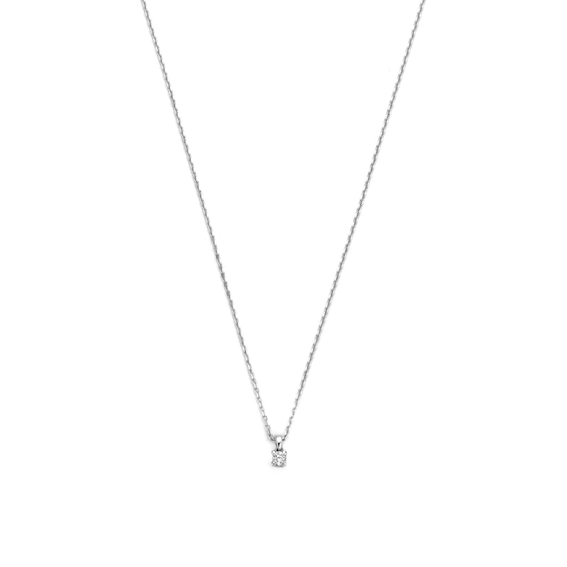 Isabel Bernard De la Paix Céline 14 Carat Whitegold Necklace | diamond 0.05 ct | IBD350004-zoom-