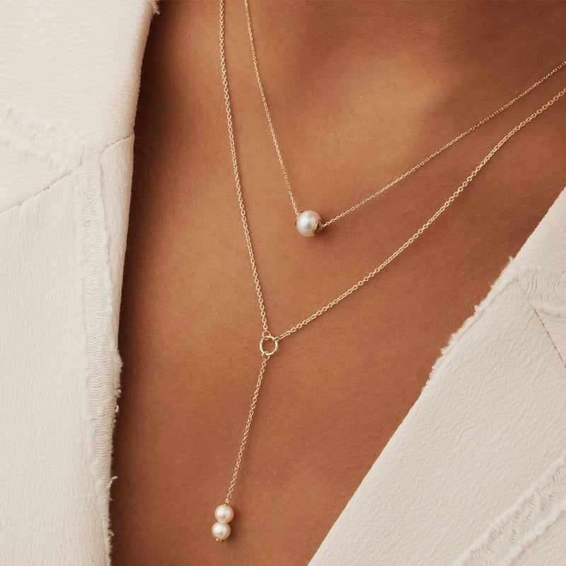 Isabel Bernard Belleville Luna 14 Carat Golden Necklace IB340024 (Length: 40.00-45.00 cm)-zoom-