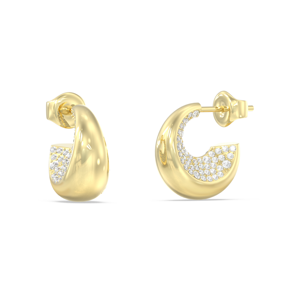 Guess Moon Drops Gold-coloured Earrings JUBE06249JWYGT-U