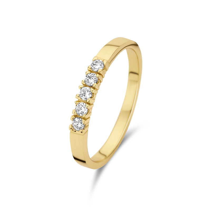 Selected Jewels Mila Elodie 925 Sterling Zilveren Goudkleurige Ring SJ300018-58-zoom-
