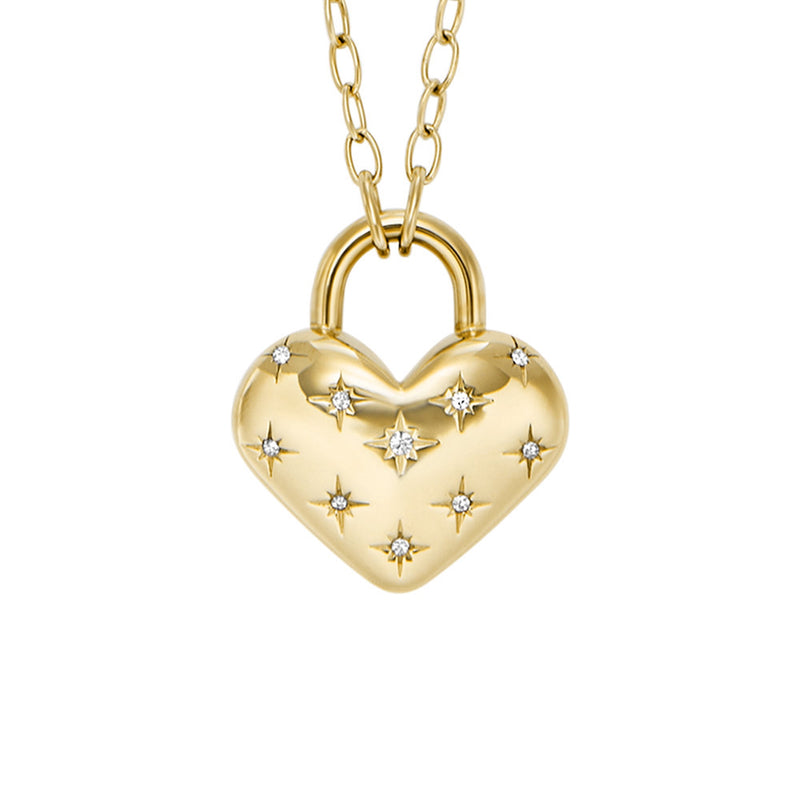 Fossil Sadie Gold Coloured Necklace JF04829710-zoom-