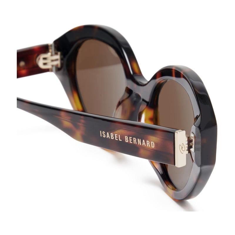 Isabel Bernard La Villette Rosaire Brown Tortoise Ovale Sunglasses IB400002-14-14-zoom-