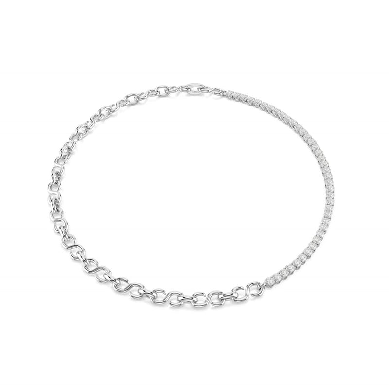Swarovski Matrix Tennis Silver-Tone Necklace 5747732-zoom-