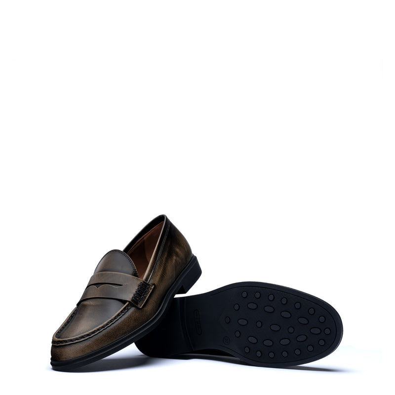 Isabel Bernard Vendôme Blandine mocha spazzolato leather loafers IB51015-639-36-zoom-