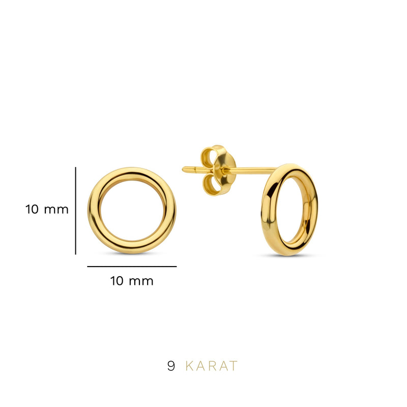 Beloro Jewels La Rinascente Velia 9 carat gold Ear Studs BO360040-zoom-