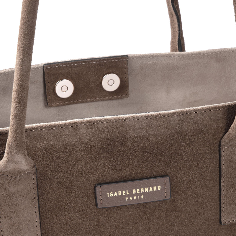 Isabel Bernard Honoré Elin Taupe Suede shoulder bag IB25111-178-zoom-