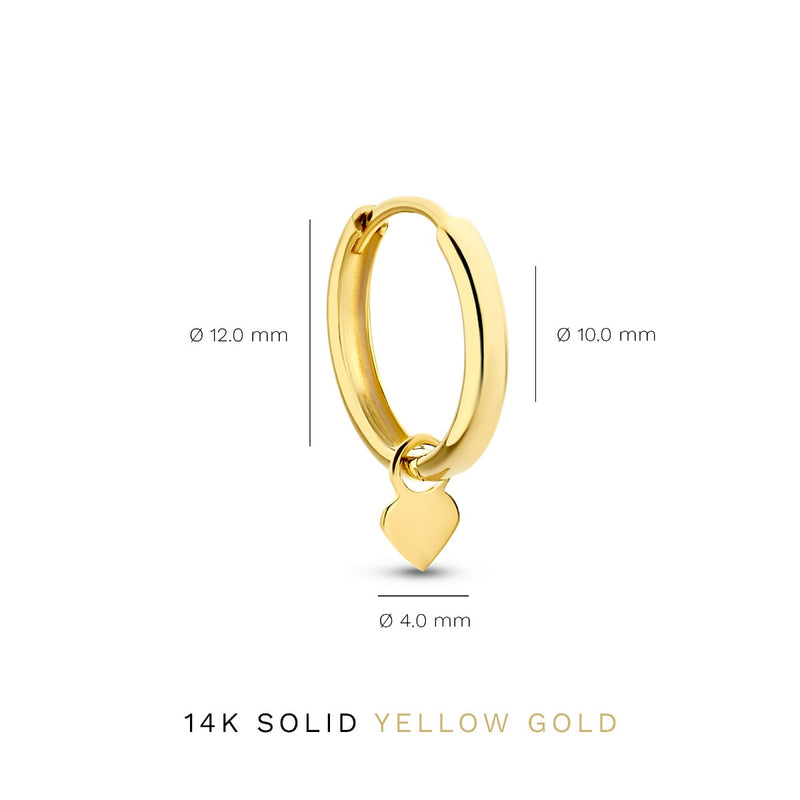 Isabel Bernard Belleville Amore 14 Carat Golden Hoop Earrings IB360155-zoom-