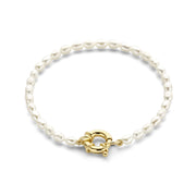 Parte Di Me Brioso Cortona Bella 925 sterling Silver gold plated Pearl Bracelet PDM32070