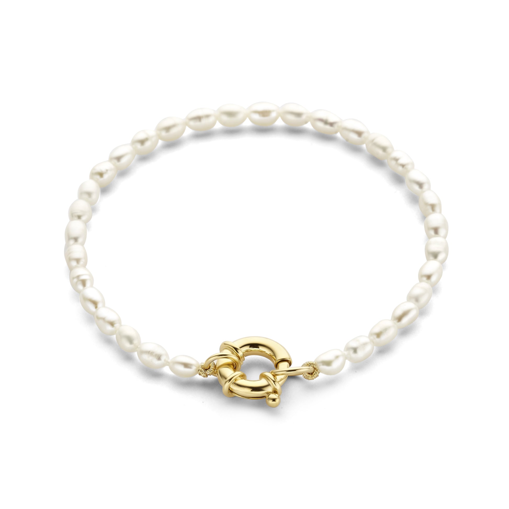 Parte Di Me Brioso Cortona Bella 925 sterling Silver gold plated Pearl Bracelet PDM32070