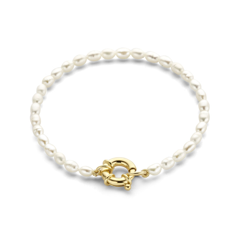 Parte Di Me Brioso Cortona Bella 925 sterling Silver gold plated Pearl Bracelet PDM32070-zoom-