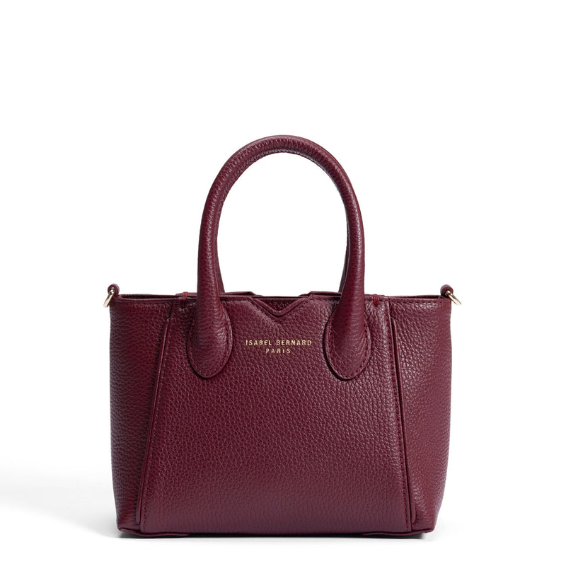 Isabel Bernard Honoré Cloe Mini Bordeaux Calfskin Leather Handbag IB21124-052-zoom-