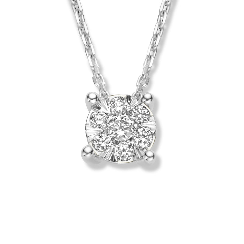 Isabel Bernard De la Paix Hanaé 14 Carat Whitegold Necklace | diamond 0.14 ct | IBD350010-zoom-