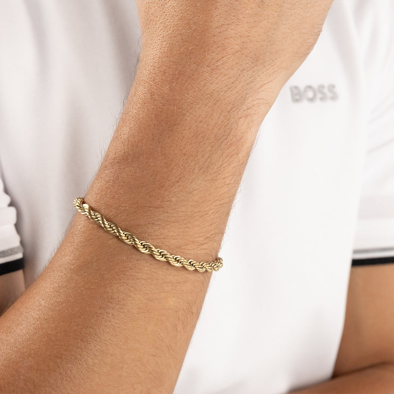 Hugo Boss Stainless Steel Gold-coloured Men's Chain bracelet HBJ1580810M-zoom-
