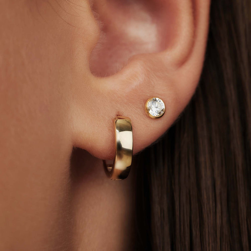 Isabel Bernard Rivoli Morgane 14 Carat Golden Hoop Earrings IB360141-zoom-