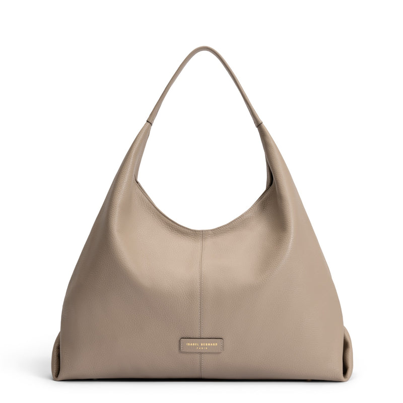 Isabel Bernard Honoré Grace taupe calfskin leather shoulder bag IB25093-078-zoom-