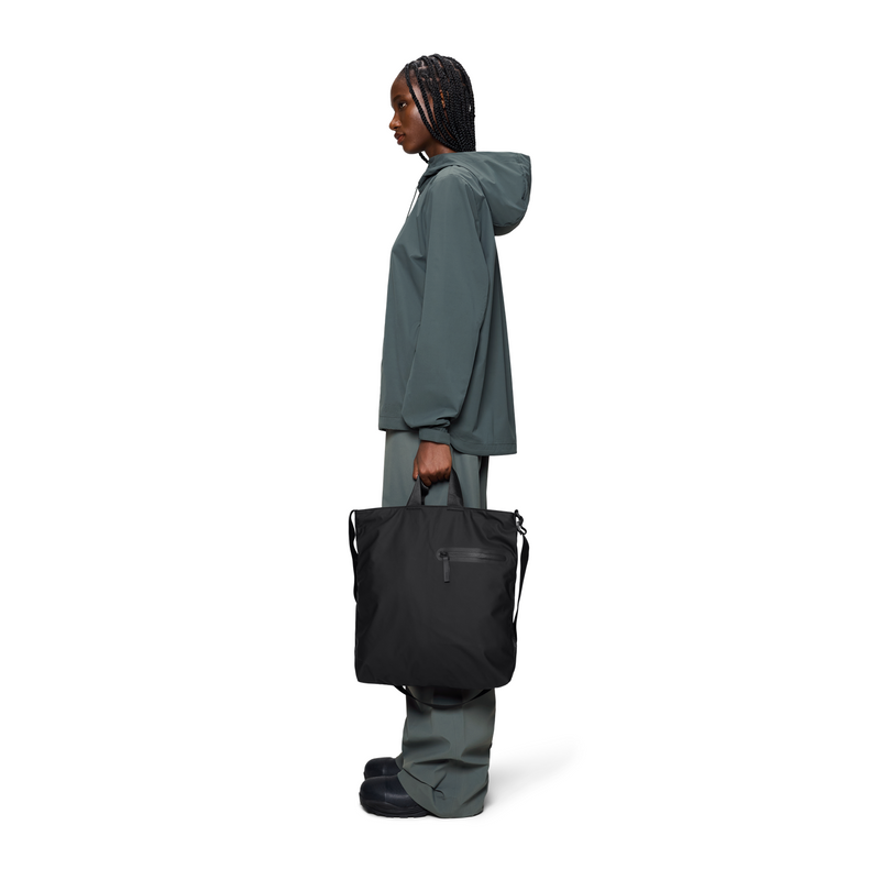 Rains Black Dash Tote Bag R16350-01-zoom-