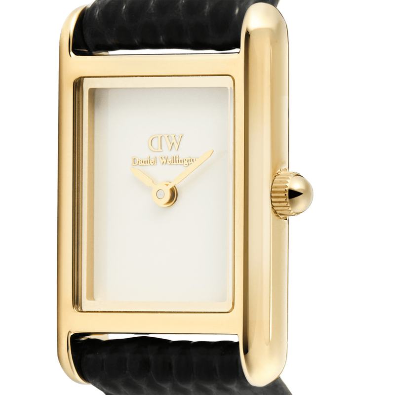 Daniel Wellington Bound Mini Black Lizard Gold-coloured Women's Watch DW00100903-zoom-