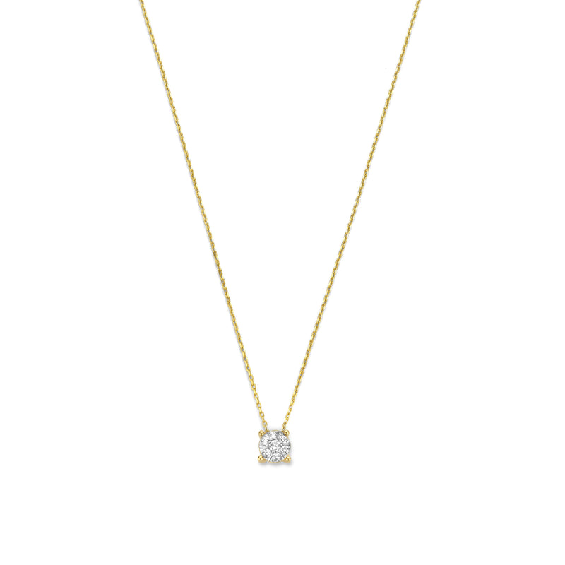 Isabel Bernard De la Paix Hanaé 14 Carat Golden Necklace | diamond 0.14 ct | IBD350008-zoom-
