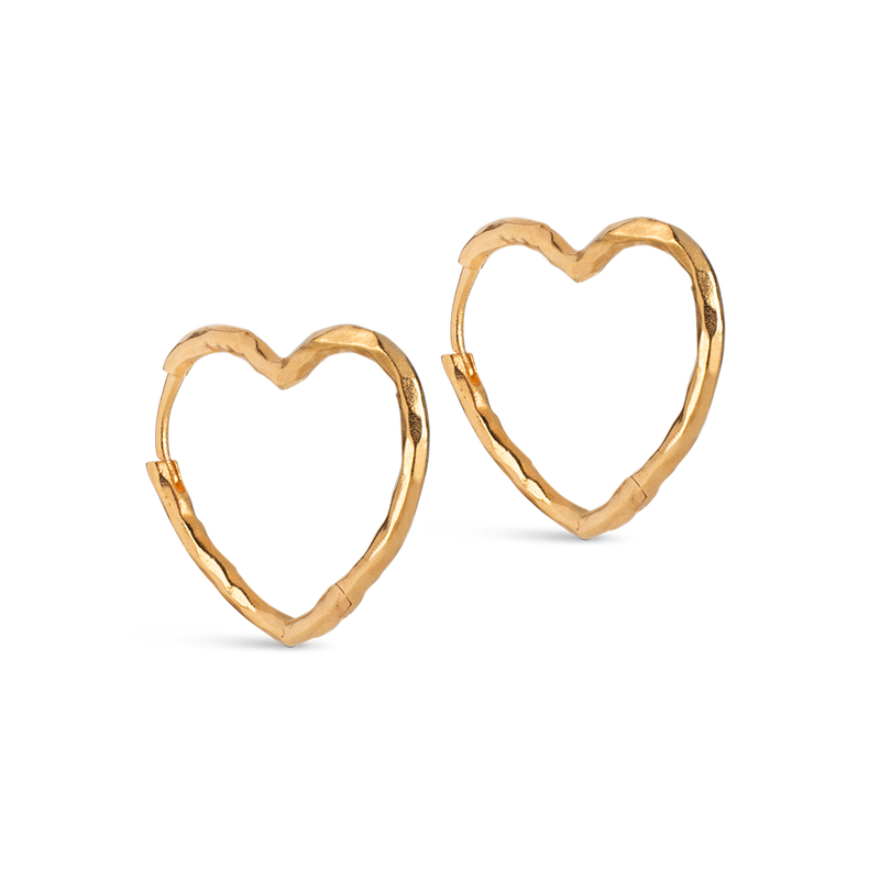 ENAMEL Copenhagen Organic Heart 925 Sterling Silver Earrings E414GM-zoom-