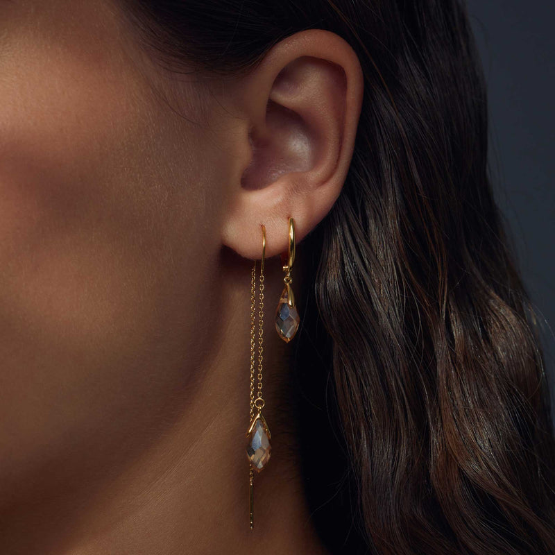 Parte Di Me La Sirena Ombrone 925 Sterling Silver Gold Plated Drop earrings PDM36144-zoom-