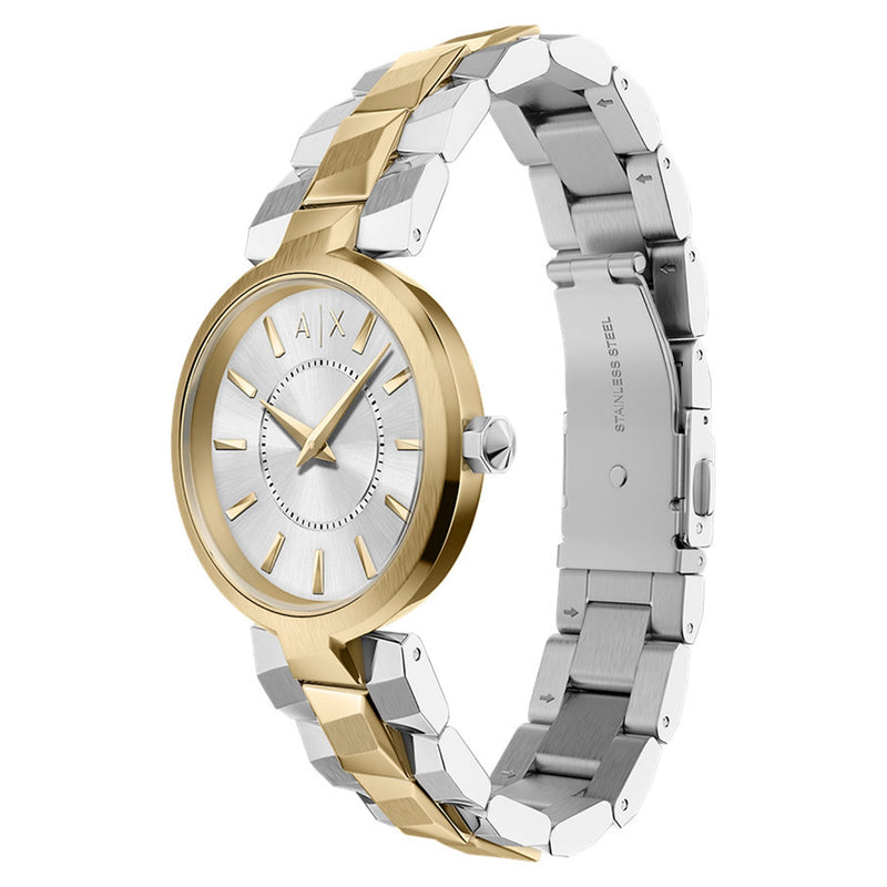 Armani Exchange Audora Round Silver Dial Watch AX4406-zoom-