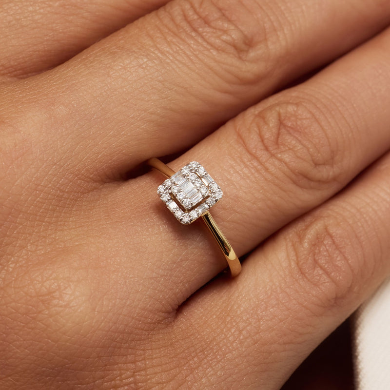 Isabel Bernard De la Paix Elena 14 karat gold ring with diamond 0.18 carat IBD330036-60-zoom-