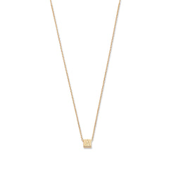 Isabel Bernard La Concorde 14 Karaat Roségouden Kubus Initial Ketting IB340055-Z