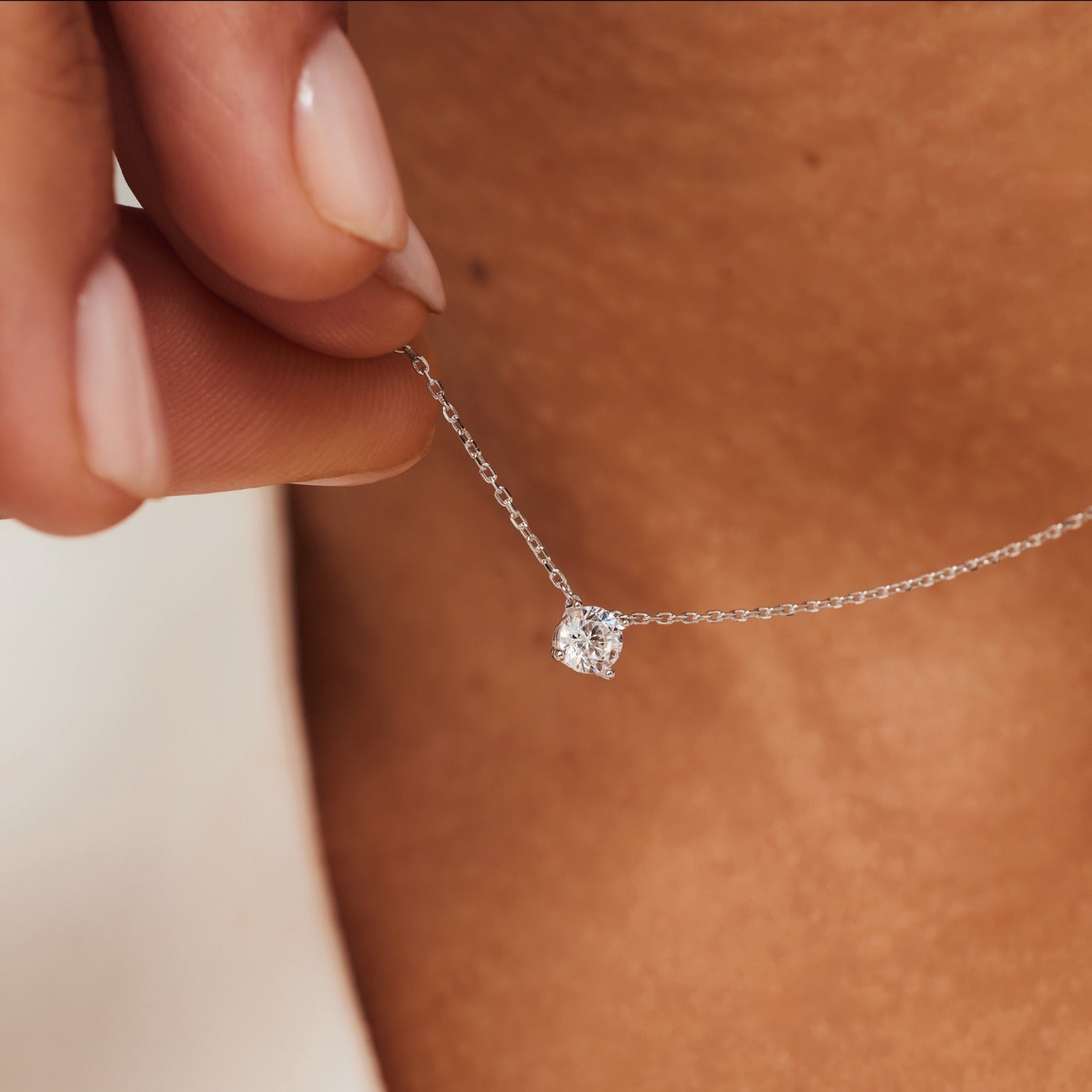 Isabel Bernard Cadeau d'Isabel 14 Carat Whitegold Necklace and Bracelet giftset IB90030