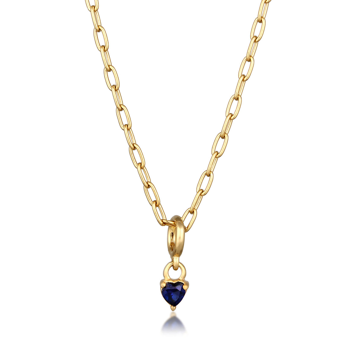 Elli 925 Sterling Silver Necklace with Sapphire 2004-BF-0008263-001