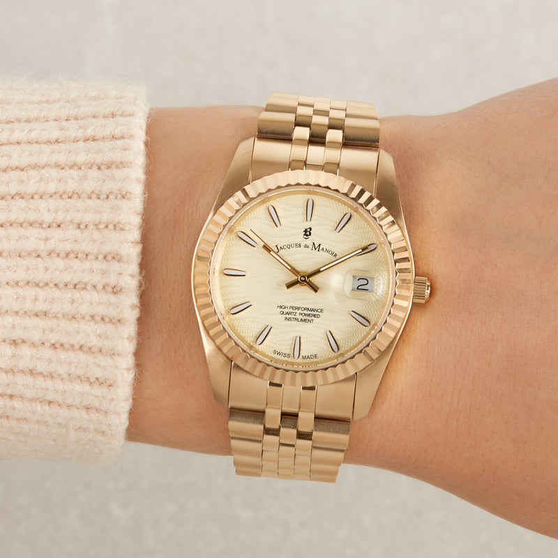 Jacques du Manoir Inspiration Prestige Gold Watch JWL01804-zoom-