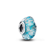 Pandora Moments 925 Sterling Silver Murano Glass Turquoise Murano Glass & Glitter Charm 794701C01