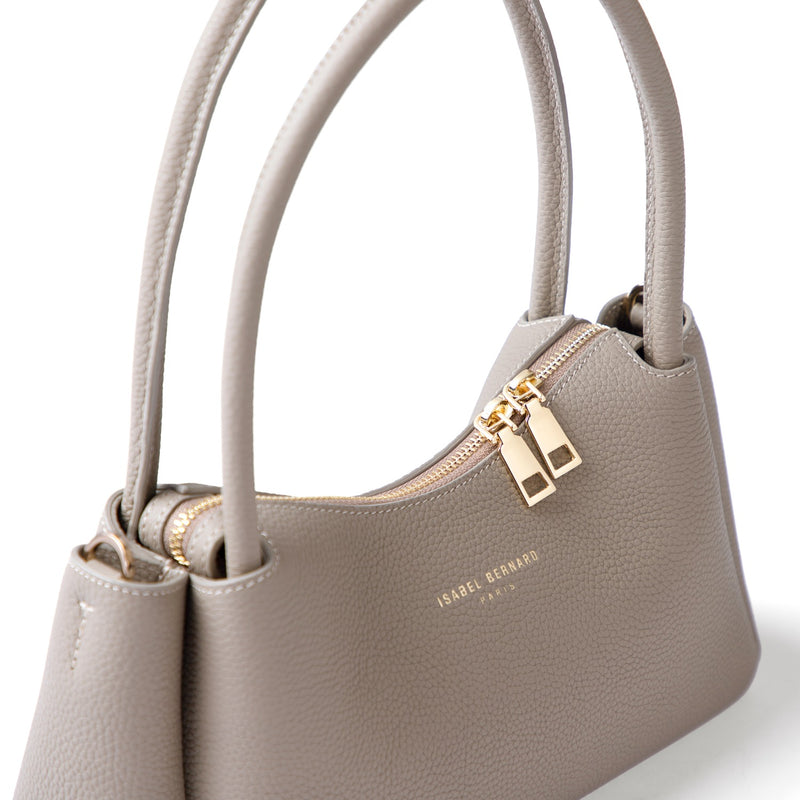 Isabel Bernard Honoré Eve Taupe Calfskin Leather handbag IB21133-078-zoom-