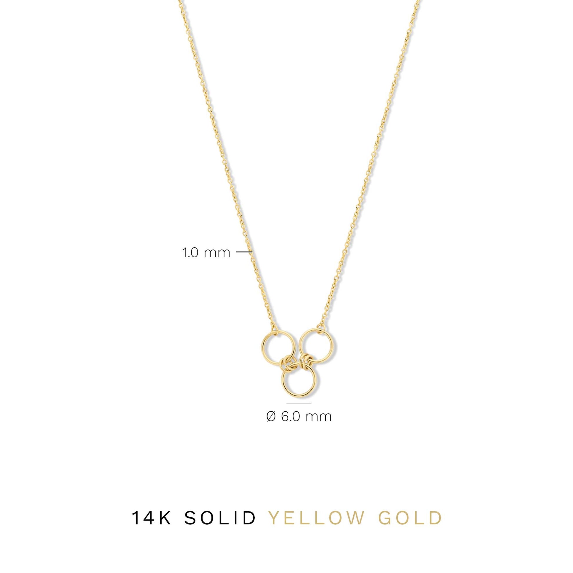 Isabel Bernard 14 Carat Golden Belleville Anna Necklace IB340047 (Length 40.00-45.00 cm)