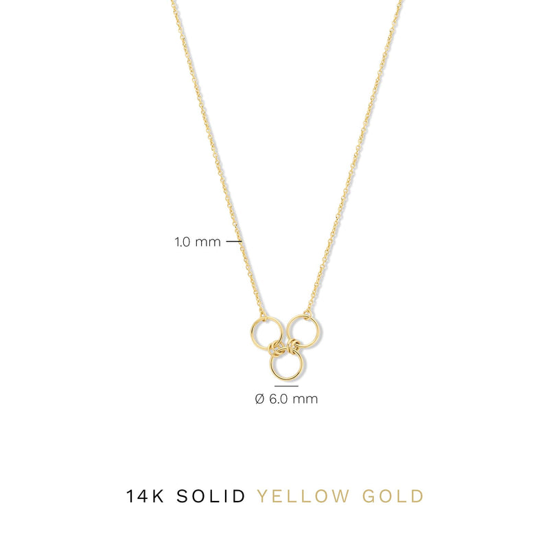 Isabel Bernard 14 Carat Golden Belleville Anna Necklace IB340047 (Length 40.00-45.00 cm)-zoom-