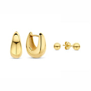 Parte Di Me Soprendimi 925 Sterling Silver Gold Plated Earrings Set PDM90055