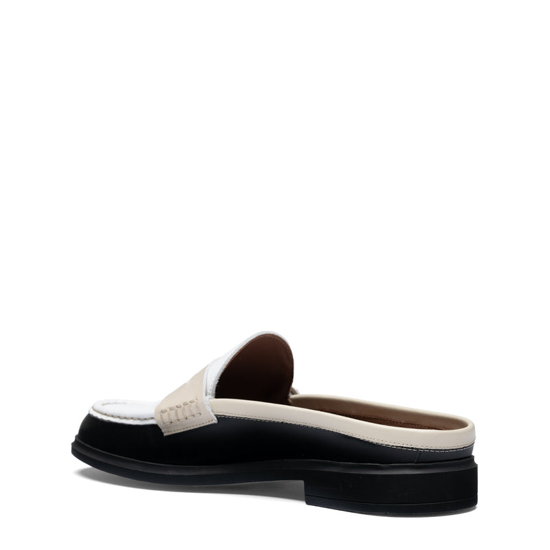 Vendôme Blandine Black And White Calfskin Leather Mules With White Details IB51016-10170-35-zoom-