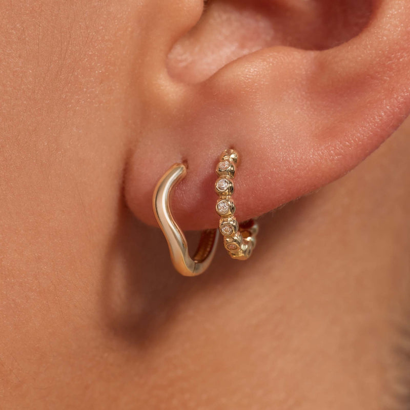 Beloro Jewels La Rinascente Mathilde 9 karat gold hoop earrings (9,6 mm) BO360109-zoom-