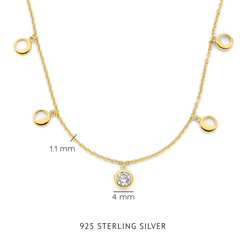 Violet Hamden Luna 925 Sterling Silver Gold Plated Necklace VH340040-zoom-