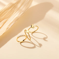 Selected Jewels Julie Louna 925 Sterling Zilveren Goudkleurige Ring SJ300017-58