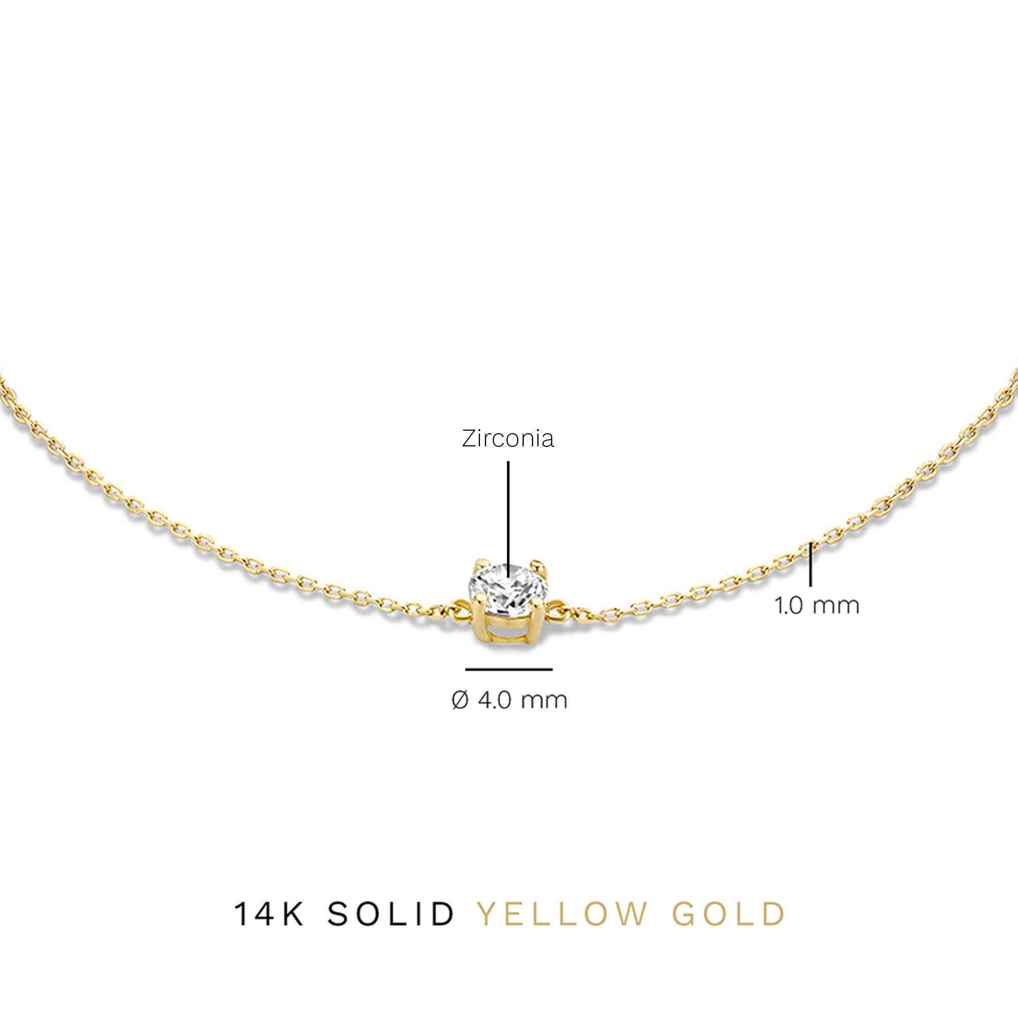 Isabel Bernard Le Marais Loane 14 Carat Golden Bracelet IB320103 (Length: 16.50-18.50 cm)