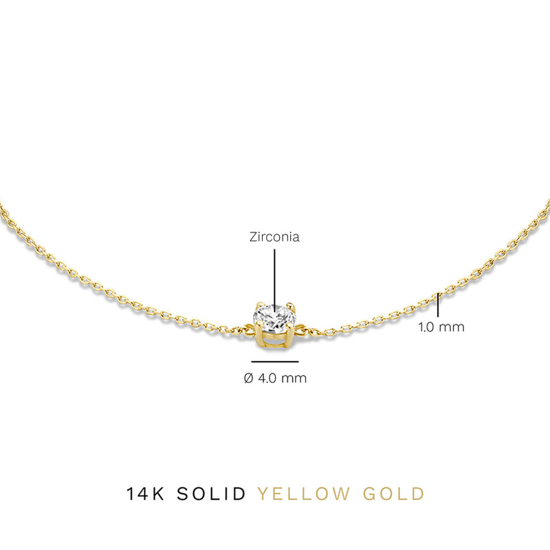 Isabel Bernard Le Marais Loane 14 Carat Golden Bracelet IB320103 (Length: 16.50-18.50 cm)-zoom-