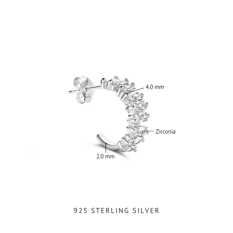 Parte Di Me Santa Maria della Base 925 sterling Silver Hoop Earrings PDM36095-zoom-