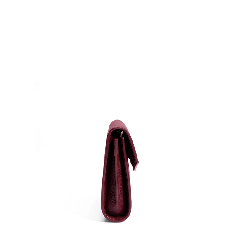 Isabel Bernard Honoré Lina Bordeaux Red Clutch With Detachable Shoulder Chain IB21135-052-zoom-