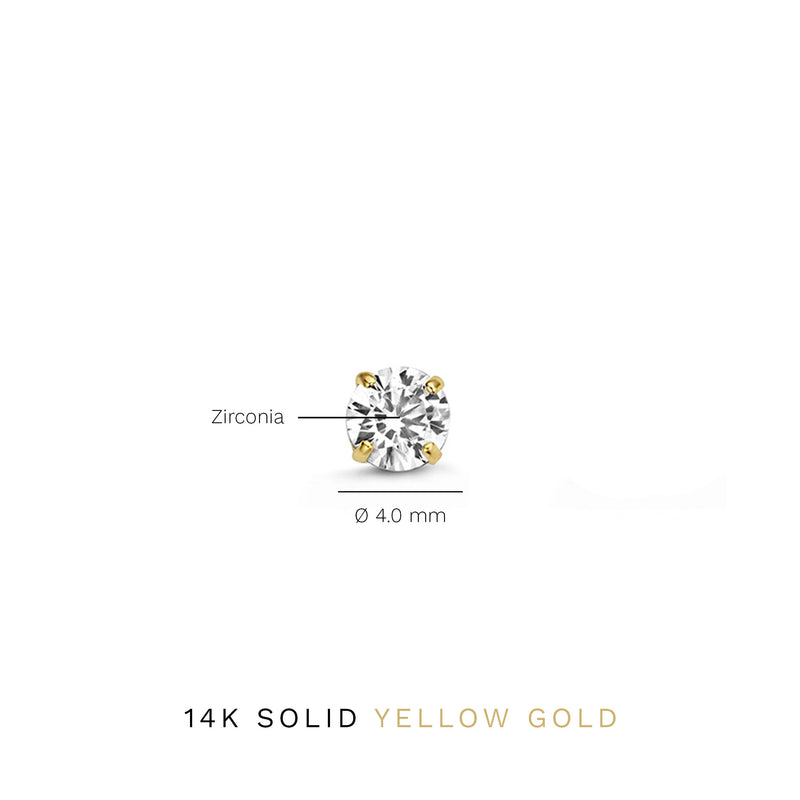 Isabel Bernard 14 Carat Golden Le Marais Lourdes Ear Studs IB360199-zoom-