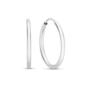 Isabel Bernard Saint Germain Cerise 14 Carat Whitegold Hoop Earrings IB360170