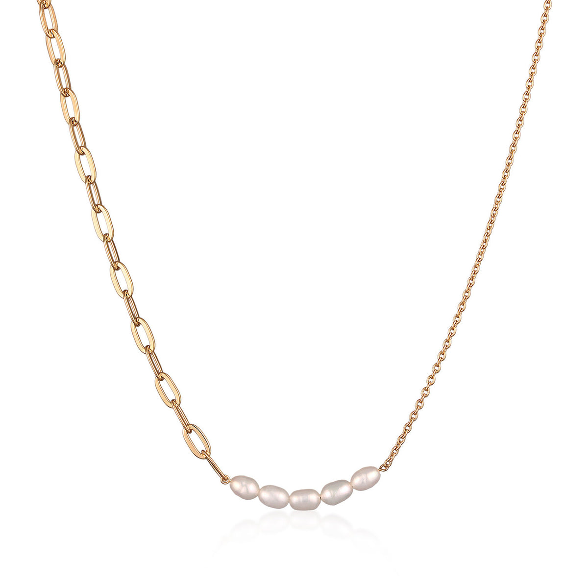 Elli 925 Sterling Silver Pearl Necklace Gold plated 2004-BF-0008241-001