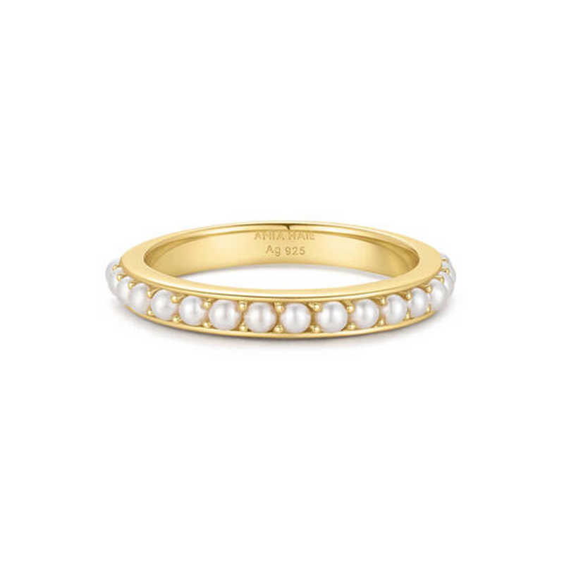 Ania Haie Reimaginer Gold Coloured Shell Pearl Beaded Ring AH-R069-03G-56-zoom-