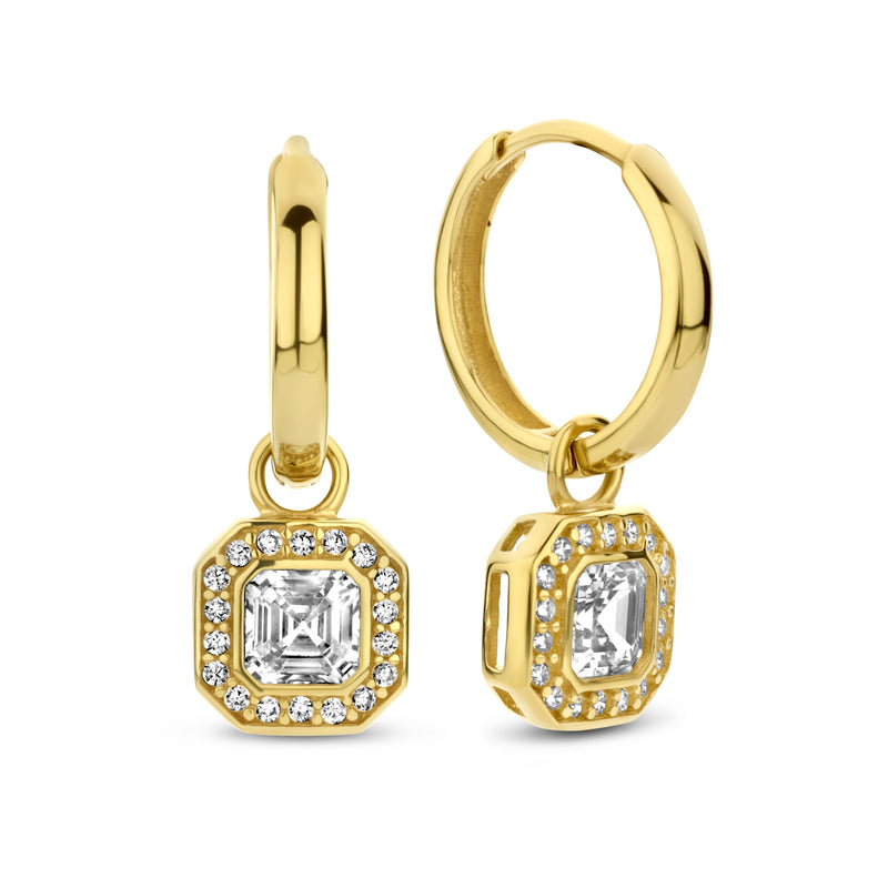 Beloro Jewels Monte Napoleone Sofia 9 carat gold Hoop Earrings BO360041-zoom-